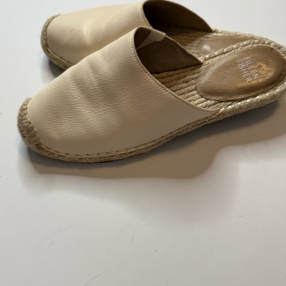 Eileen Fisher Cream Espadrille Slip-Ons - Picture 4 of 6